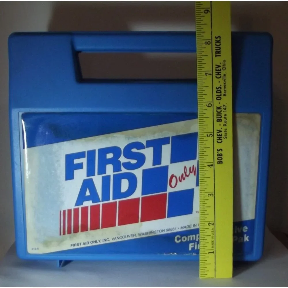 Vtg First Aid Only Inc 9”x8” Comprehensive Pak Blue(Case Only) Vancouver, WA USA